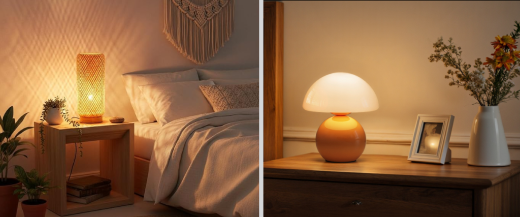 Cozy mushroom table lamp