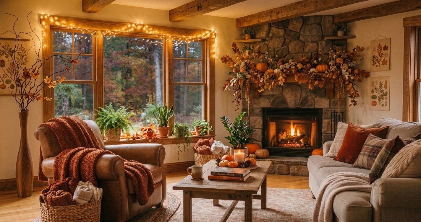 Autumn cozy home decor