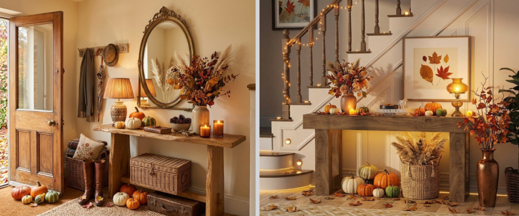 Autumn home cozy entryway
